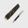 Eco-neutral Metal Pen with Recycled Leather Barrel - Image 3
