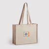 Jute Bag with Two-Sided Canvas