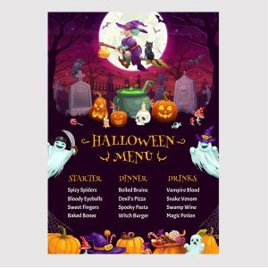 Halloween Menu Cards