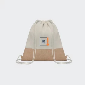 Recycled Cotton & Jute Drawstring Bag